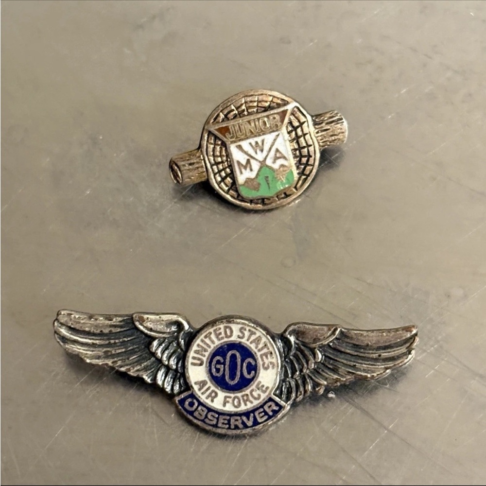 Vintage Observer and WMA Organization Fraternal Lapel Pins